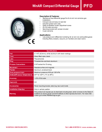 Thumbnail of document Data Sheet - PFD WinAIR Compact Diff. Gauge